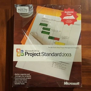 NEW Microsoft Office Project Standard 2003 ACADEMIC Full Version SEALED BOX - Picture 1 of 3