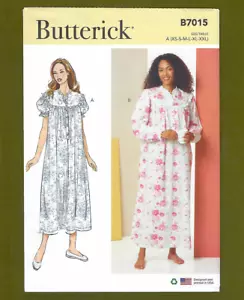 Camicia da notte classica Misses modello da cucire - bordo in pizzo (taglie XS-XXL) Butterick 7015 - Foto 1 di 6