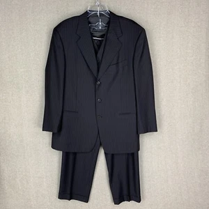 PANTALONES PAL ZILERI Loro Piana 3 Piezas Traje Talla 52 EU Rayas Invierno Tasmania 30x29 - Imagen 1 de 22