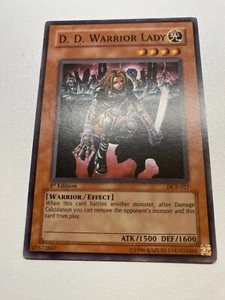 Yugioh D.D. Warrior Lady 1st Edition Super Rare DCR-027 HP - Picture 1 of 22