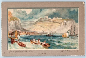 England Postcard Dover Scene of Boat Rough Sea c1910 Gems from Turner Tuck Art - Picture 1 of 2