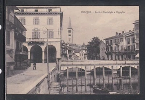 Cartolina Omegna Portici Municipio e Nigoglia AH1561 - Bild 1 von 1