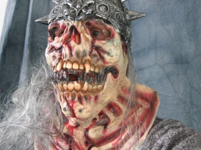 HEXENKÖNIG - Horror Effekt Latex Maske FX Karneval Halloween Lich Skelett Skull - Bild 1 von 4