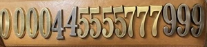 ASSORTMENT OF (16) NEW SELF ADHESIVE GOLD / Silver TONE HOUSE NUMBERS Quality 4” - Picture 1 of 7