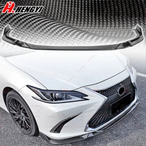 For Lexus ES ES300h ES350 2018-2025 Front Lip Splitter Spoiler Carbon Fiber Look - Picture 1 of 7