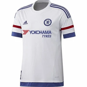 CHELSEA 2015/16 AWAY (2XL) ADIDAS WHITE ENGLAND SH/SLEEVE FOOTBALL SOCCER SHIRT - Picture 1 of 5
