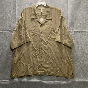 Tommy Bahama Kurzarm Seidenhemd Braun Herren Größe XXL Glassmates Stickerei - Bild 1 von 11