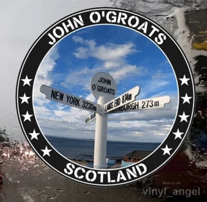 JOHN O'GROATS Round Fridge Magnet 75x75mm #M9011 - Picture 1 of 2