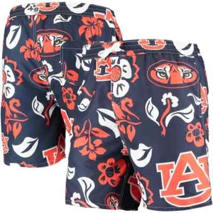 Bañador Auburn Tigers para Hombres 2XL Azul Naranja Wes & Willy Floral Voleibol Pantalones Cortos - Imagen 1 de 9