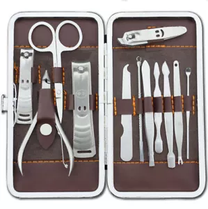 12pcs Nail Care Pedicure Manicure Set Nail Clippers Cleaner Cuticle Grooming Kit - Picture 1 of 7
