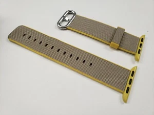 Original Apple Watch Series 5 4 3 2 1 Woven NYLON Band 38MM 40MM YELLOW/LIGHT GR - Picture 1 of 4