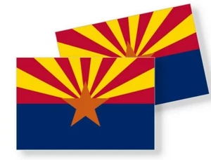 Arizona State Flag - Set of 4 Vinyl Sticker / Adhesive Decals Various Sizes - Picture 1 of 2