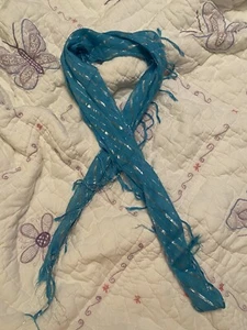 Girl’s blue/silver fashion scarf - Picture 1 of 1