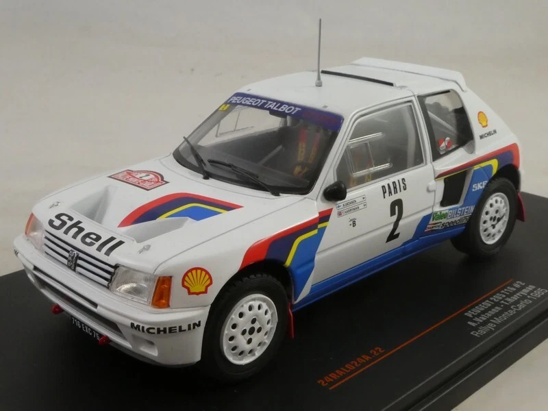 IXO Peugeot 205 T16 #2 Vatanen winner Rally Monte Carlo 1985 1/24 24RAL024A.22 - Immagine 1 di 3