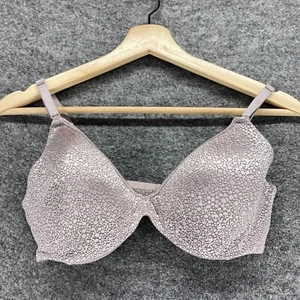 Barely There Bralette Bra Women 34D Gray Geometric Push Up Underwired Opaque - Picture 1 of 4