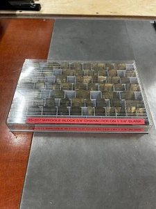 RARE 35-317 WRIGGLE BLOCK BRASS FONT SET NEW HERMES ENGRAVER -130 PIECES ! LOOK - Picture 1 of 14