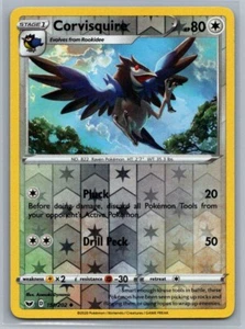 Corvisquire 151/202 Espada y Escudo Holograma Inverso Poco Común Pokémon Juego de Cartas Coleccionables 2020 - Imagen 1 de 2