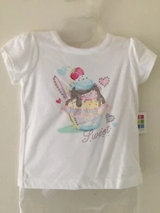 Healthtex Sweet Sundae White Graphic T-Shirt Size 18 Months - Picture 1 of 4