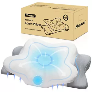 King Size Memory Foam PillowCervical Pillow for Neck,Shoulder Pain Relief Sleep - Picture 1 of 8