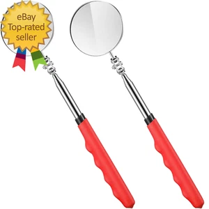 2 Pcs Telescoping Inspection Mirror,29 Inch Mechanics Mirror Tool with Long Hand - Picture 1 of 6