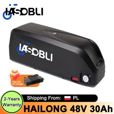 IASOBLI Ebike Batterie 48V 30AH Hailong Lithium Akku Für 1000W/750W/500W Elektrofahrrad