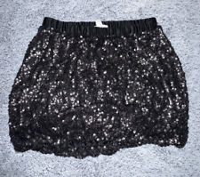 Cherokee Girls Black Sparkle Holiday Short Skirt Elastic Waist Size XL (14-16)