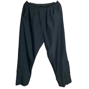 FootJoy DryJoys Mens Rain Golf Pants Large Black Wind Softshell Waterproof Zip - Picture 1 of 9
