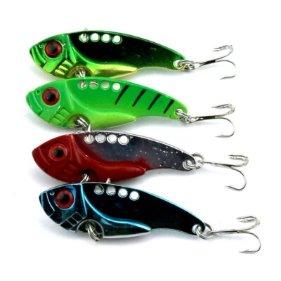 4 Stück Metal Vib 5,5cm/11g Vibrationsköder Barsch Rapfen Wobbler Köder Jig - Bild 1 von 4