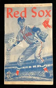 1960 Boston Red Sox Program V New York Yankees Ted Williams ultimo mantello di Topolino ⚾️ - Foto 1 di 9