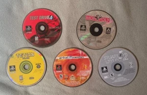 playstation 1 Game Lot (5) PS1 Monopoly Tetris Stuart Little Test Drive Grind - Picture 1 of 2