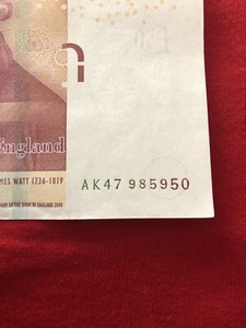 £50 Pound Note AK47 Serial Number