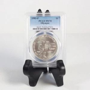 1983 Olympic Dollar PCGS MS70 ***Rev Tye's Stache*** #7850400 - Picture 1 of 4
