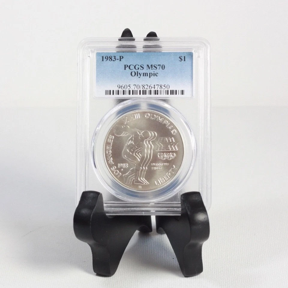 1983 Olympic Dollar PCGS MS70 ***Rev Tye's Stache*** #7850400 - Image 1 of 4
