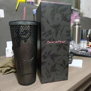 Starbucks Black Durian Cup X Blackpink Group Collaboration Cup Straw Mug 24 oz. - Picture 1 of 6