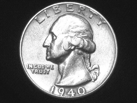1940-S Washington Quarter --- Extra Fine +++ Cover