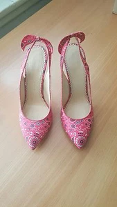 Scarpe Charlotte Olympia NUOVE monroe rodeo tacchi slingback $795 EU 38,5 US 8 - Foto 1 di 12