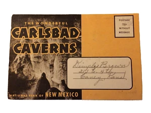 Carlsbad Caverns quasi nuovo libro souvenir cartella cartolina 18 foto in bianco e nero ~ Nuovo Messico - Foto 1 di 12