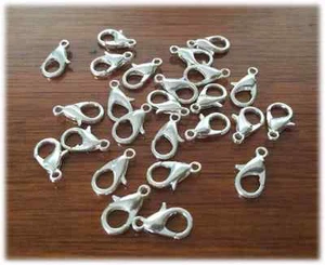 50 x lobster claw clasps clasp Silver Color 12mm x 6mm - Bild 1 von 1