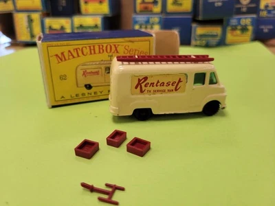 OLD VINTAGE LESNEY MATCHBOX # 62 TV SERVICE VAN ORIGINAL BOX - Image 1 of 4