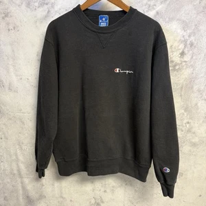 Vintage 90s Champion Sweatshirt Mens 2XL Black Crew Neck USA - Picture 1 of 18