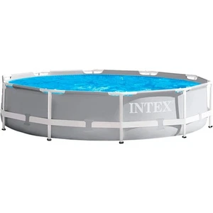 Intex Frame Gartenpool Schwimmbad Schwimmbecken mit Pumpe Filter Rund 305 x 76cm - Picture 1 of 4