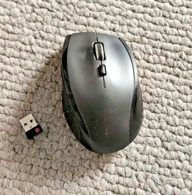 Logitech M705 Marathon Wireless Mouse W USB Dongle TESTED WORKS - Image 1 of 4
