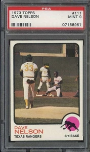 1973 TOPPS #111 DAVE NELSON PSA 9 RANGERS *B73228 - Picture 1 of 2