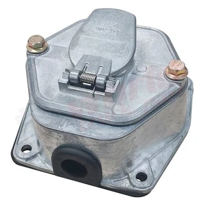 7-Way Round Pin Trailer Socket – Heavy-Duty SAE J560 Plug Receptacle 15-720 - Bild 1 von 17