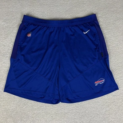 Buffalo Bills Shorts Mens 2XL Blue Nike NFL On Field Practice Dri Fit Football - Image 1 of 4