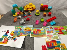 LEGO DUPLO Set Bundle - 10831 + 10910 - Submarine & Number Caterpillar - Complete