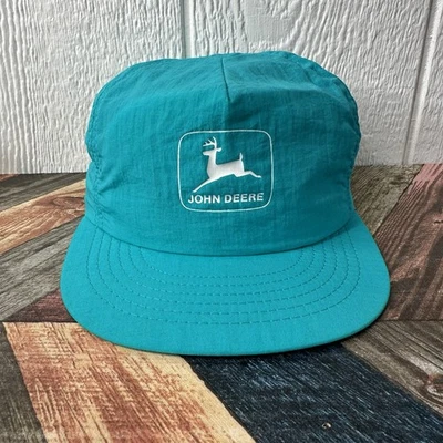 Sombrero Swingster John Deere Logo Neón Teal Snapback - Ajustable De Colección Foto 1 de 4