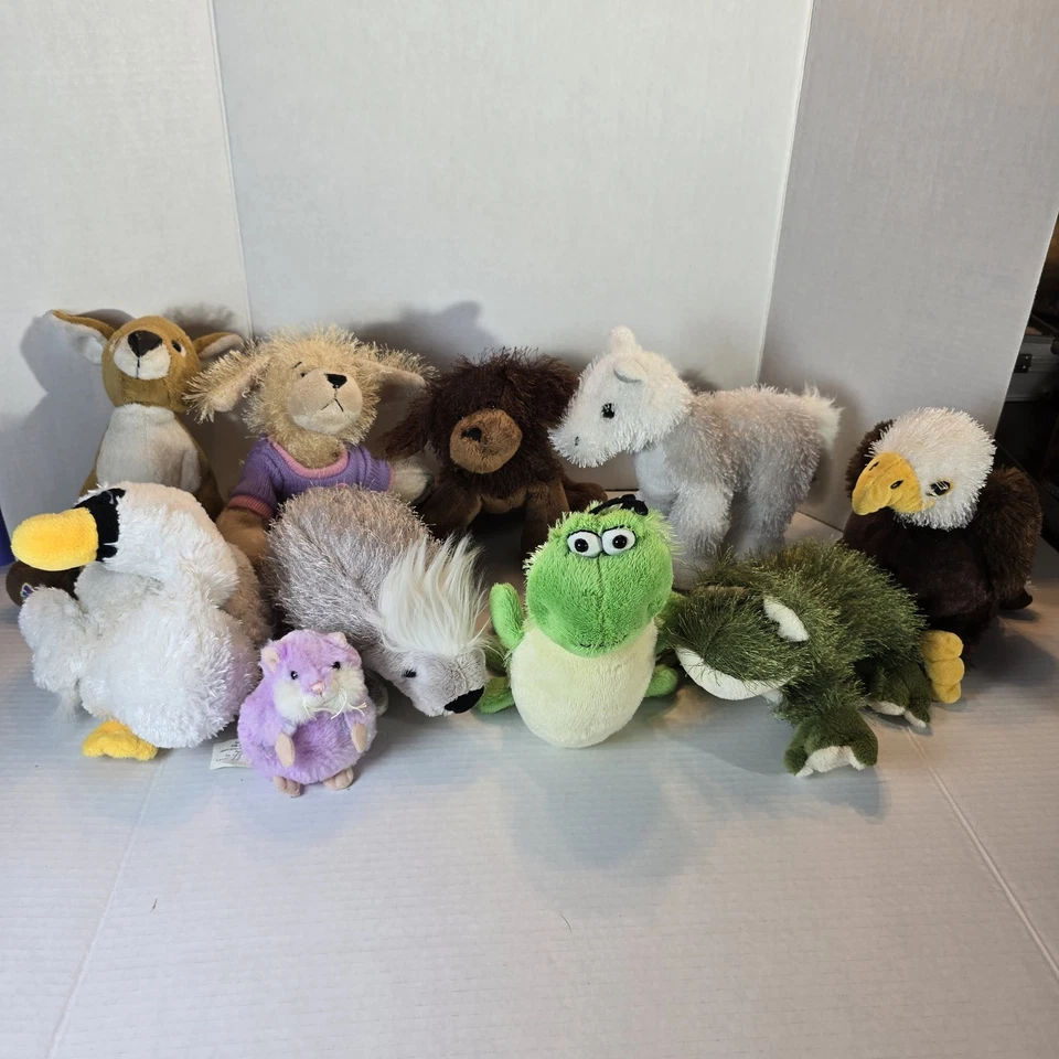 Webkinz Lil Kinz Lot Of 10 No Codes Plush Only Frog, Duck, Deer, Eagle Etc - Image 1 of 4