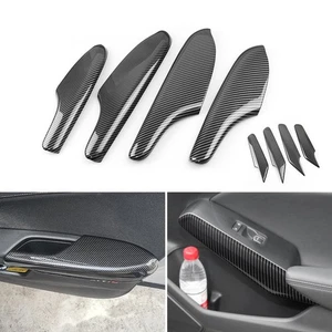 Carbon Fiber Door Handle Armrest Panel Trim Cover For Honda Civic 11th 2022 ABS - Bild 1 von 8