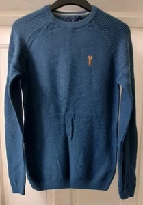 NEXT Boys Teal (Blue/Green) Tight Knit Jumper Age 12 Years Height 152cm - Picture 1 of 3